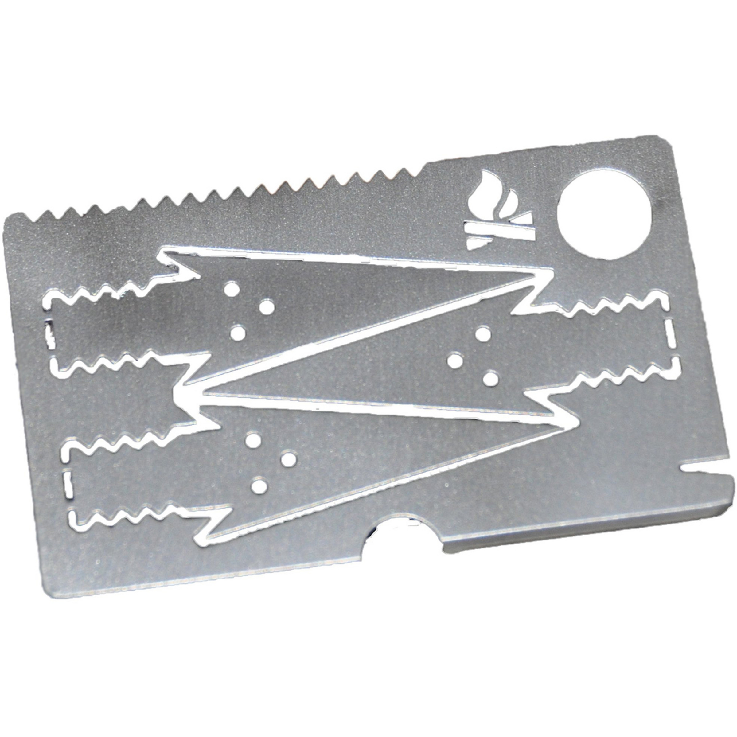 Bushcraft Essentials Survival-Pfeilkarte Schlüsselanhänger silber