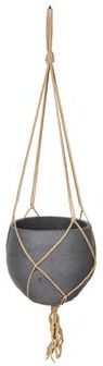 Last Chance Small Hanging Pot With Netting, Charcoal Grey