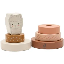 2x Jollein Holz-Stapelturm mit Ringen - Alpaca Paco