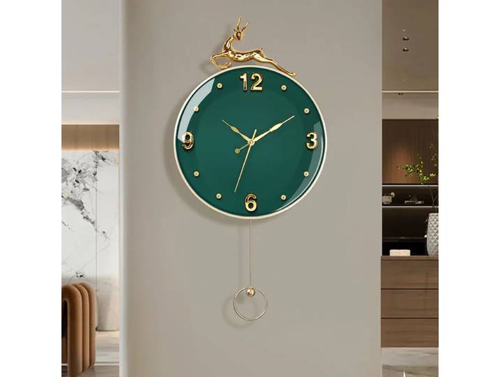 Horloge murale tête de cerf, quartz, moderne, simple, maison, silencieuse, salon, créative