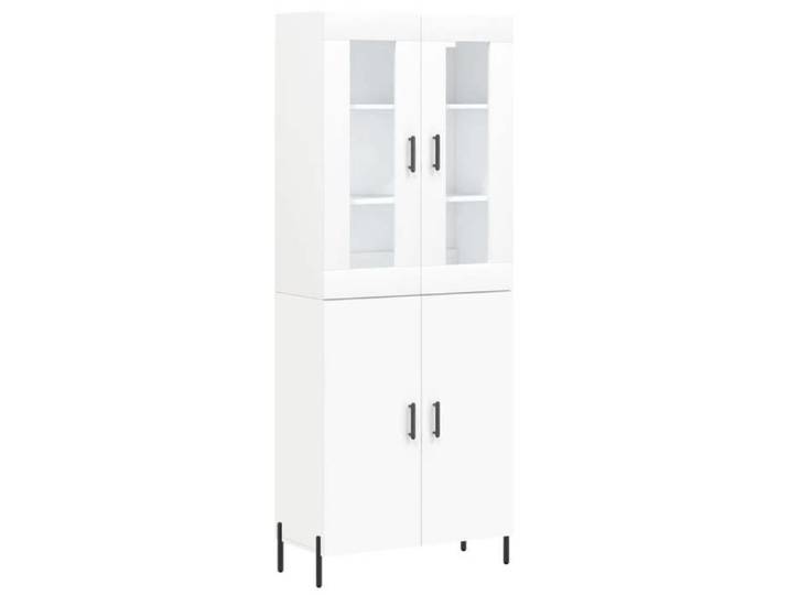 Promotion Févr Armoire Vaisselier - Buffet Pour Salon - Buffet haut - pour maison - Blanc 69 5x34x180 cm Bois d'ingénierie FR38295