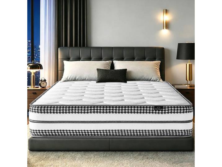 Matelas 140x190 cm Épais 28cm Mousse Mémoire de Forme Sommeil Indépendant Silencieux Mi-ferme Chaud et Respirant Ergonomique
