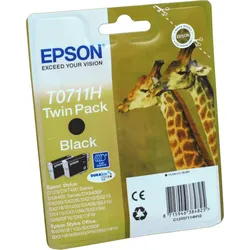 2 Epson Tinten C13T07114H10 Doppelpack schwarz T0711H