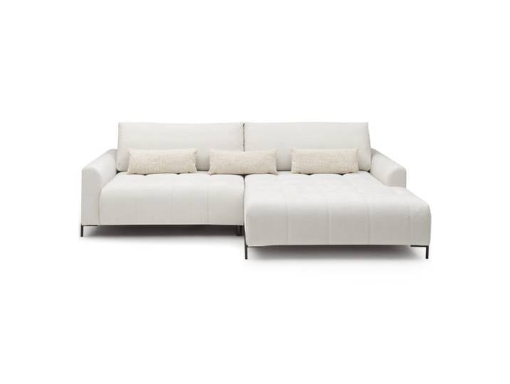 Trendstore Helwig Ecksofa inkl. Sitztiefenverstellung - Flow creme - rechts Sofa in modernem Design, bequem gepolstert, mit motorischer Sitztiefenverstellung automatische Sitztiefenverstellung Modern