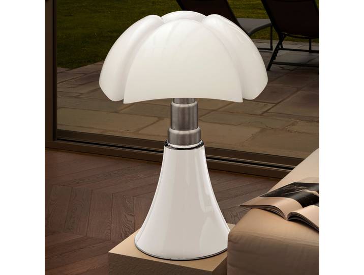 Pipistrello Tischleuchte White - Martinelli Luce - Wohnzimmer - Design - Metall - Mit Schirm