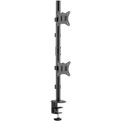 Gembird Adjustable 2-display vertical (Tisch, 32", 9 kg), Monitor Halterung, Schwarz