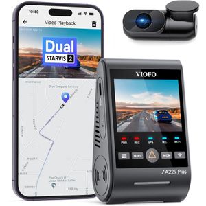 VIOFO Dashcam A229 Plus 2CH, Auto, 2K Weitwinkel-Kamera, 140° Rückfahrkamera, WLAN & GPS