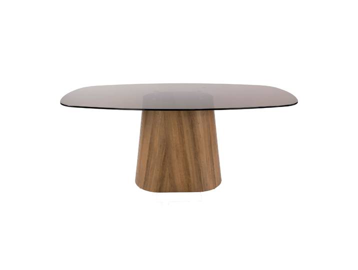 Clemento Tinto Centro Esstisch Bronzefarbenes Glas