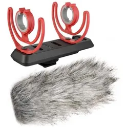 RØDE Deadcat Fell-Windschutz mit SM3-R Shotgun Mikrofon-Halterung (Fell), Mikrofon Windschutz