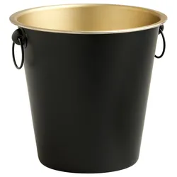 Flaschenkühler Glamour Schwarz/Goldfarben