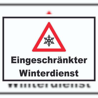 HB-Druck Eingeschränkter Winterdienst Schild Nicht gestreut glatteis A1 (594x841mm)