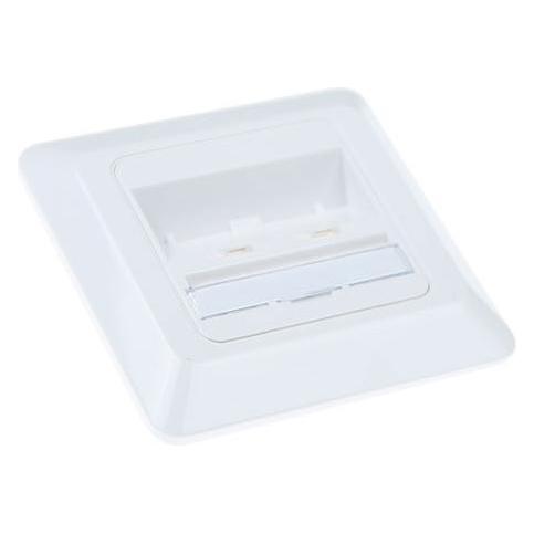 Molex unloaded 2 port keystone facia with bezel 50 x 50 mm DIN 50X50MM OUTLET EMPTY WH (WNC-00052-02)