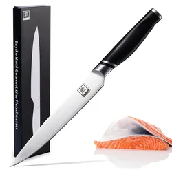 Zayiko NAMI Fleischmesser 20,50 cm Klinge I Scharfes Küchenmesser und Profi Kochmesser aus deutschem Stahl mit ABS Griff und Geschenkbox