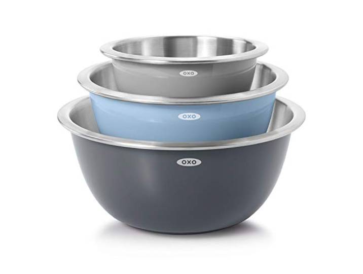 OXO Good Grips 3 Piece Stainless Steel Mixing Bowl Set
