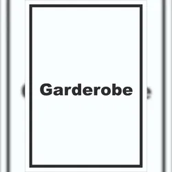 HB-Druck Garderobe Schild mit Text Kleidung aufbewahren hochkant A1 Rückseite selbstklebend