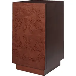 Burl Beistelltisch mit Regalen, dunkel