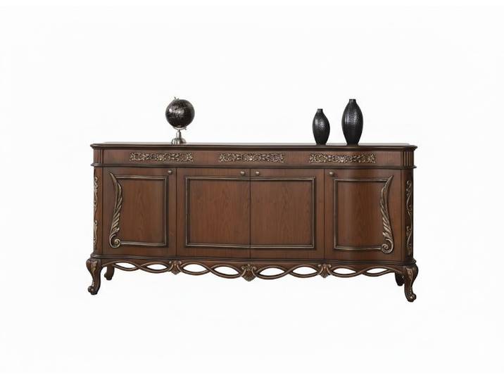 JVmoebel Sideboard Exklusives Braunes Barock Sideboard Edle Anrichte Holzkommode, Made in Europa