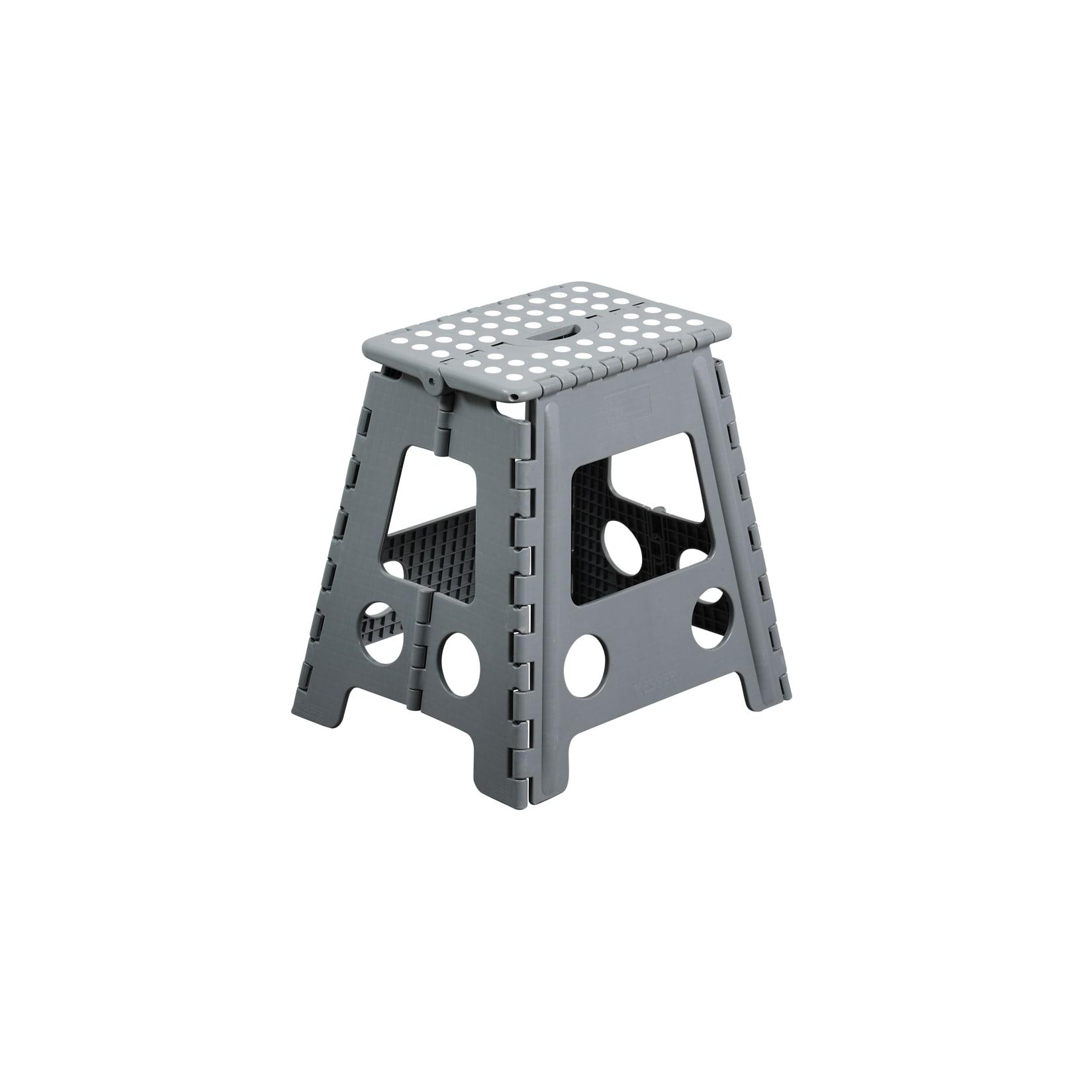 Sitzhocker, faltbar, grau