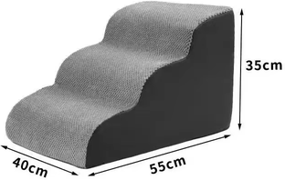 The Handy Homestead Washable Non Slip Memory Foam Dog Ramp & Pet Stairs For Easy Access 3 Floors