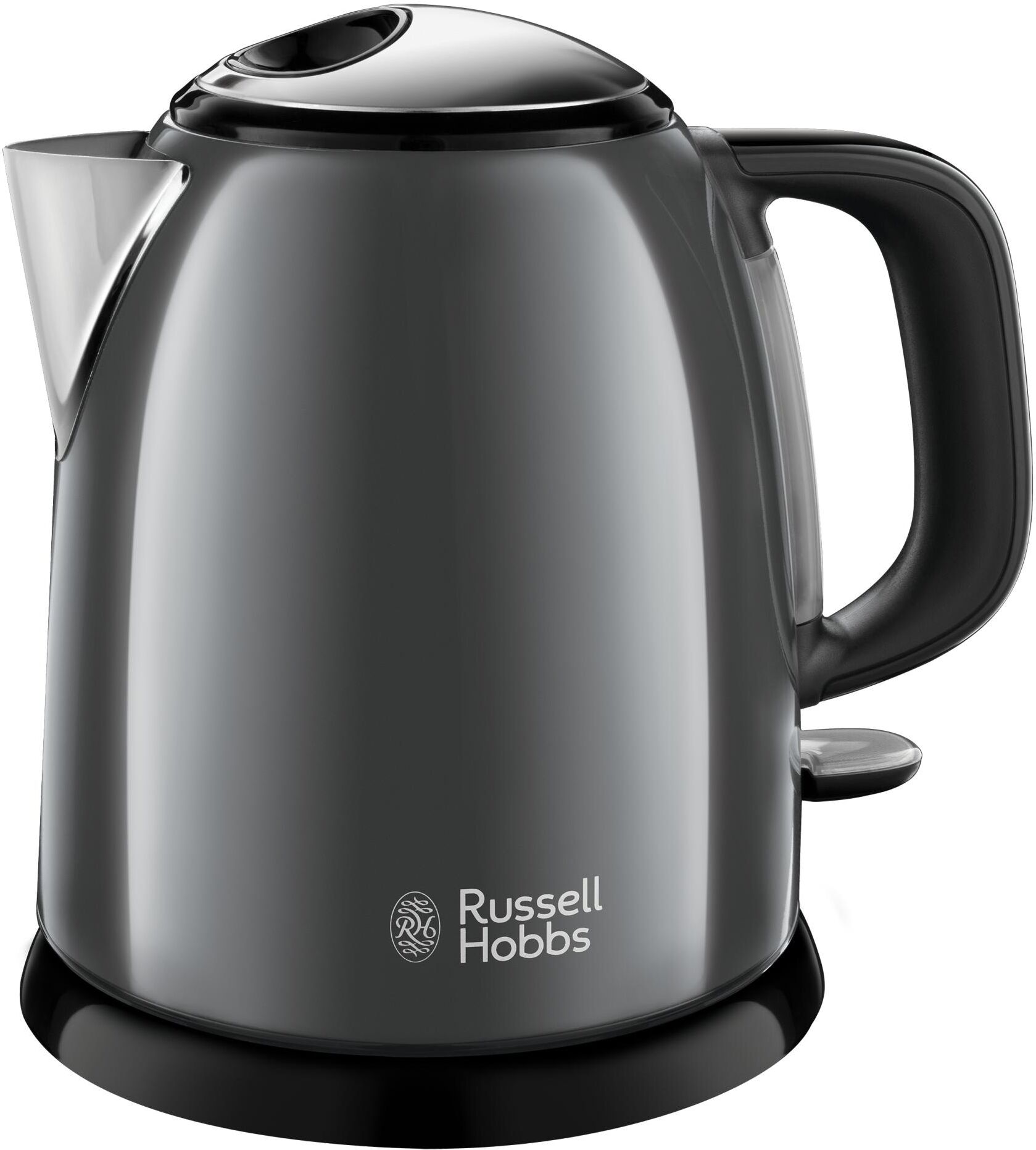 RUSSELL HOBBS Wasserkocher "24993-70 Colours Plus", grau (grau, schwarz), Wasserkocher, Wasserkocher grau, schwarz Einheitsgröße