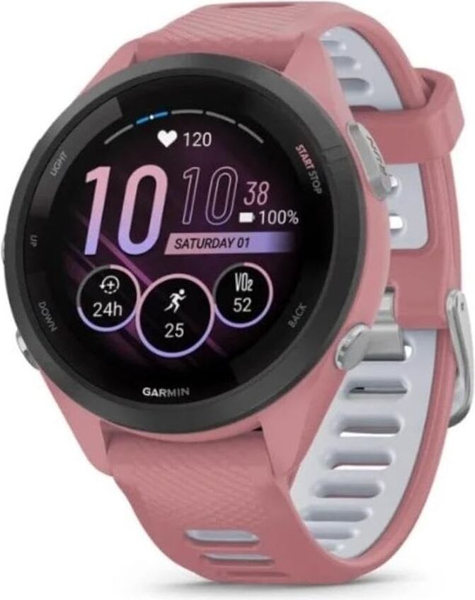 Garmin Forerunner 265S 42mm Running Smartwatch for Unisex, Light Pink/Powder Grey, New