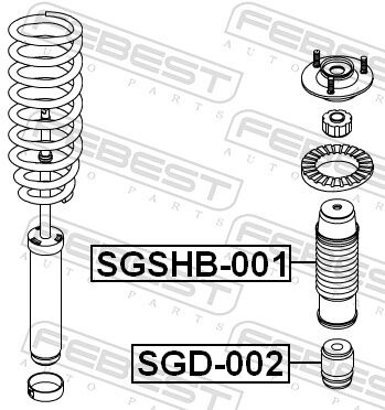 Febest Anschlagpuffer, Federung Sgd-002 Vorderachse Für Ssangyong