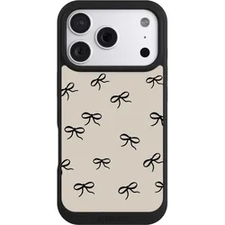 Nivocase Handyhülle für Apple iPhone 18 Pro Hülle NIVOpure Case Schwarz Muster Schleife Schleifen (Apple iPhone 18 Pro), Smartphone Hülle, Schwarz