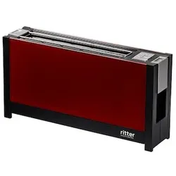 ritter volcano 5 Langschlitz-Toaster mit Glasfronten rot