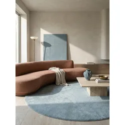 Teppich Hochflor Blau 160x160 cm - ALDAN   Kadima Design