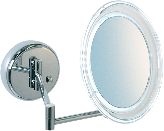 Bravat Floriana Kosmetikspiegel 413810 5x Vergrößerung, chrom, LED-Beleuchtung, wiederaufladbar