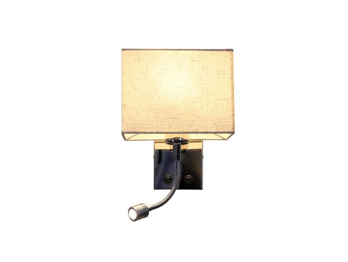 Nettlife Led-Wandleuchte Yaroch 36/17/20cm, Silberfarben, Metall, LED integrated, 17x20x36 cm, Lampen & Leuchten, Innenbeleuchtung, Wandleuchten