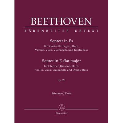 Septett für Klarinette, Fagott, Horn, Violine, Viola, Violoncello und Kontrabass in Es op. 20, Taschenbuch von Ludwig van Beethoven, Bärenreiter