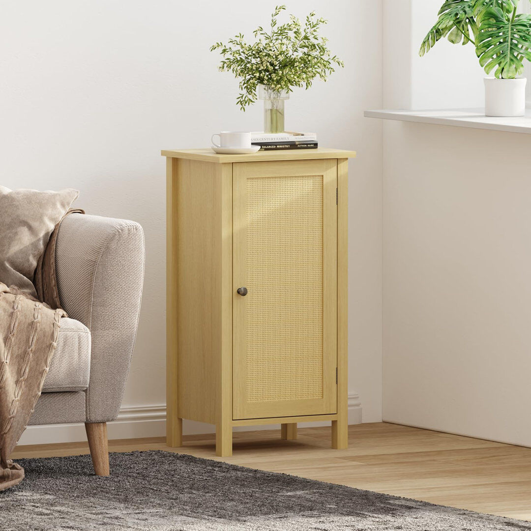 Bloomsbury Market 40 cm W Solid Wood Bedside Table Yellow 75cm H X 40cm W X 30cm D