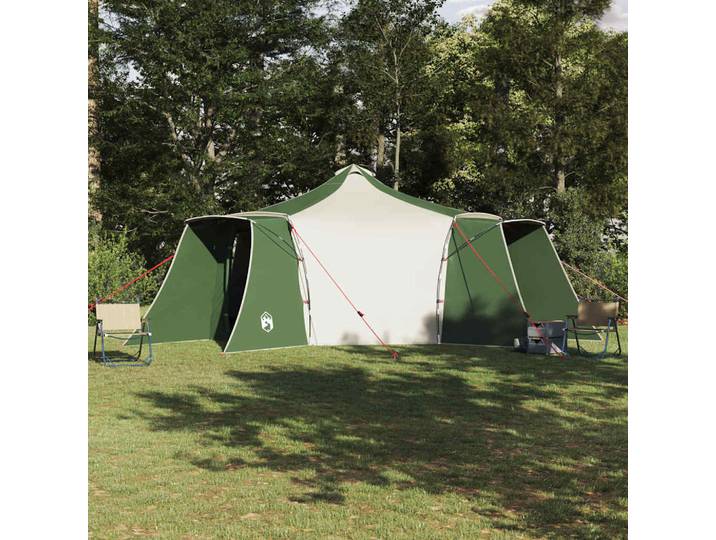 vidaXL Tipi Zelt 8 Personen Grün Taft