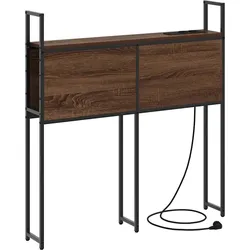 vidaXL Kopfteil mit Stauraum mit Ladestation Braune Eiche 100 cm