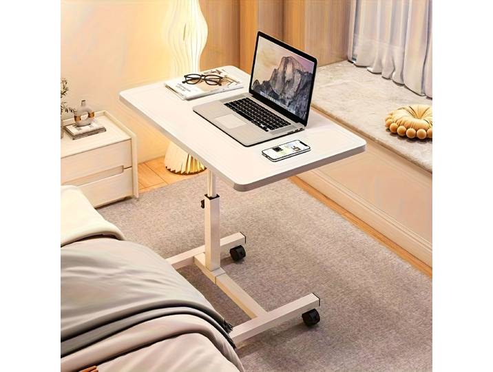 Table de chevet multifonctionnelle avec hauteur réglable et design supérieur rotatif – Convient pour dortoir et usage domestique