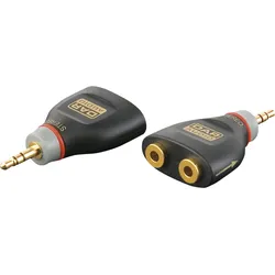 DAP XGA44 - mini-jack/M stereo to 2 x mini-jack/F - incl. 4 x 10 kOhm resistors Inkl. 4 x 10 kOhm Widerstände
