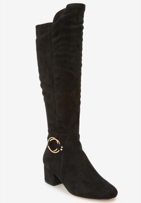 Extra Wide Width Women's The Ruthie Wide Calf Boot by Comfortview in Black (Size 9 WW)