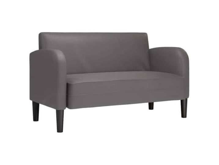 Makastle Zweisitzer Sofa Couch Grau 110 cm Kunstleder