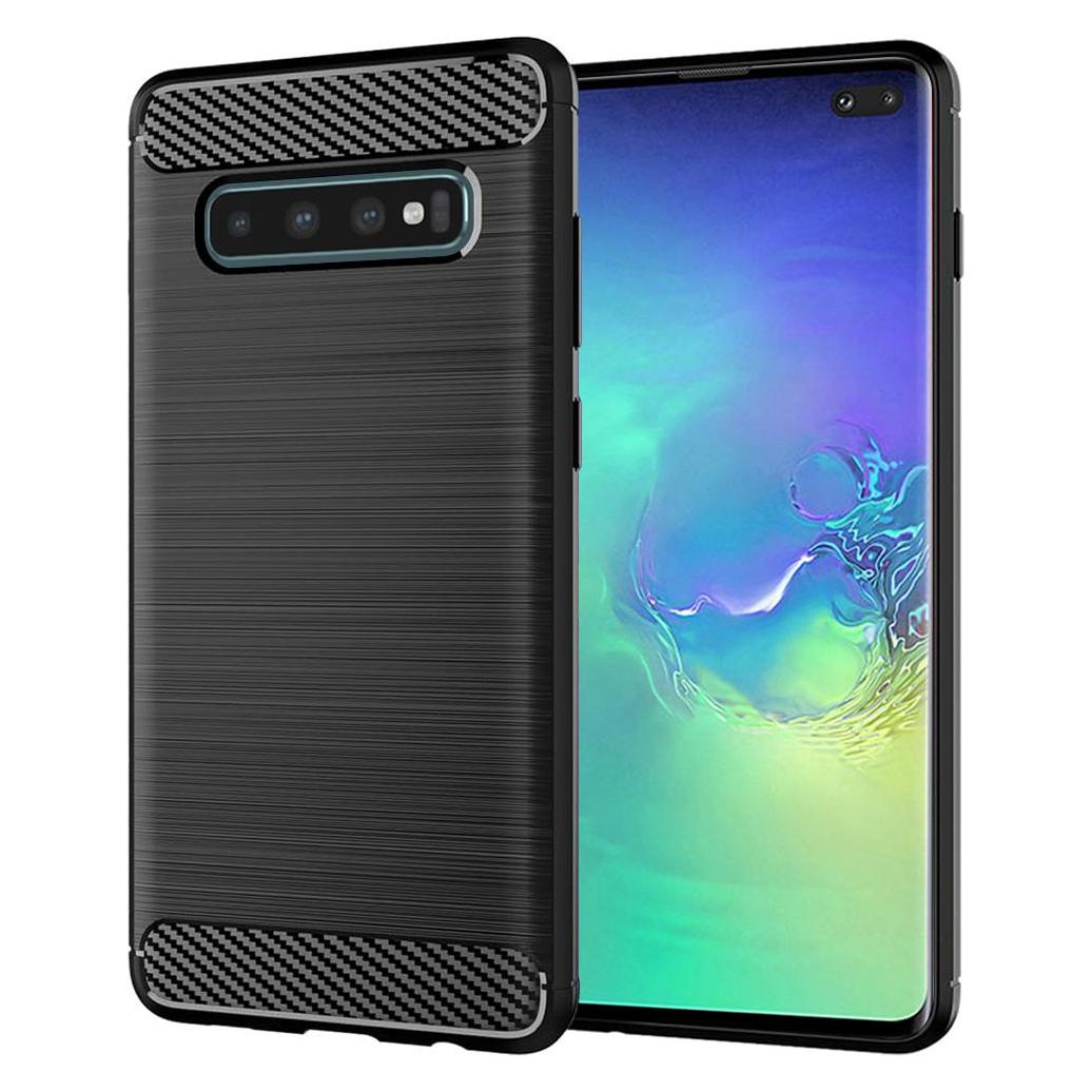 Techsuit - Carbon Silicone - Samsung Galaxy S10 Plus - Black (Samsung Galaxy S10+) (56337204)