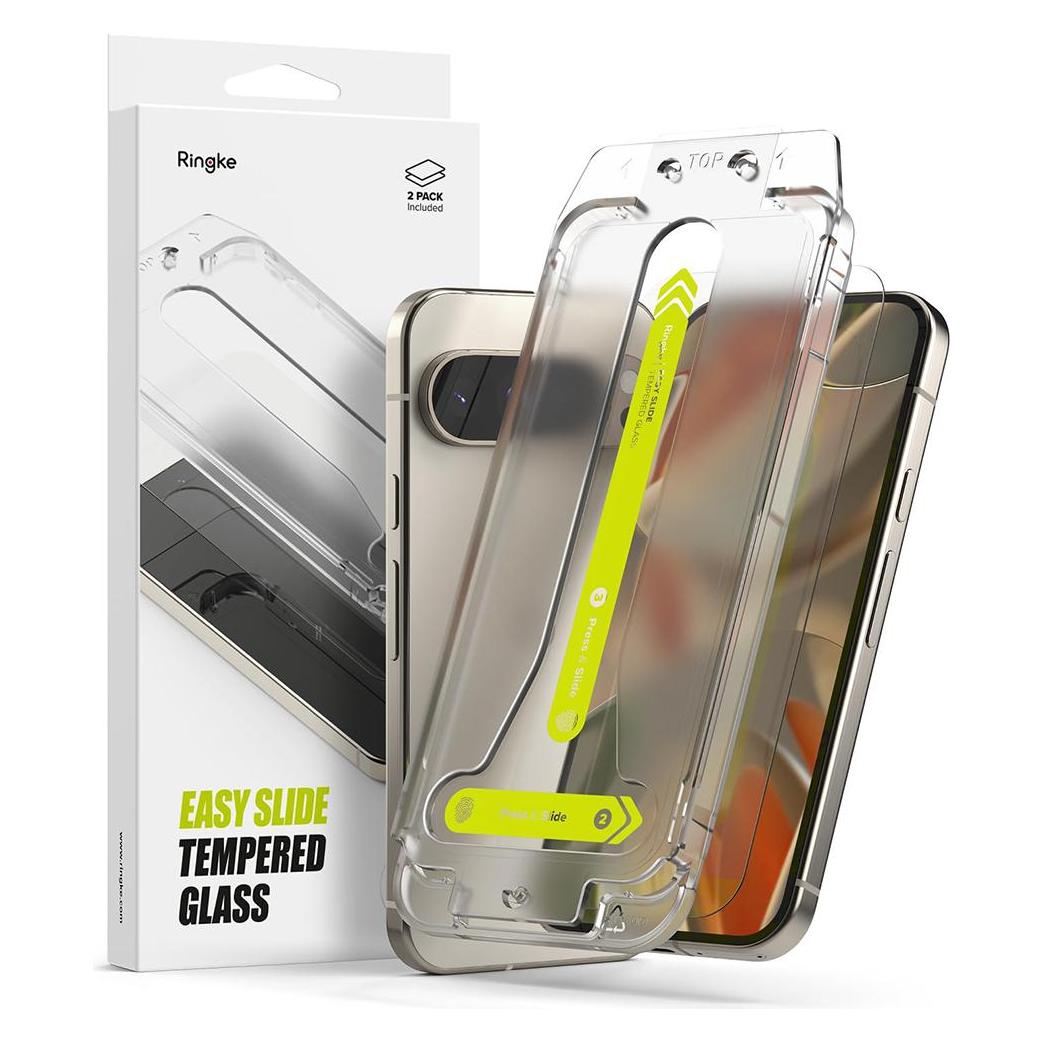 Ringke Easy Slide Tempered Glass (2 Stk., Google Pixel 10, Google Pixel 10 Pro, Google Pixel 9, Google Pixel 9 Pro) (G4as966)