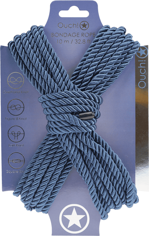 Ouch Corde Polyester Bondage - 10 m - Navy Bleu
