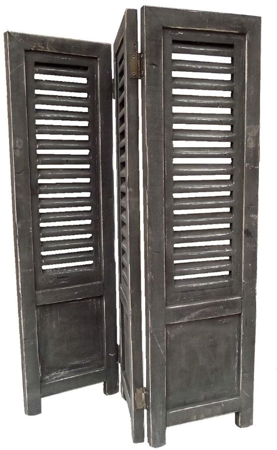 Dutch Mood houten raamshutter 3-luik Black Berlin zwart - Breedte: 70 cm