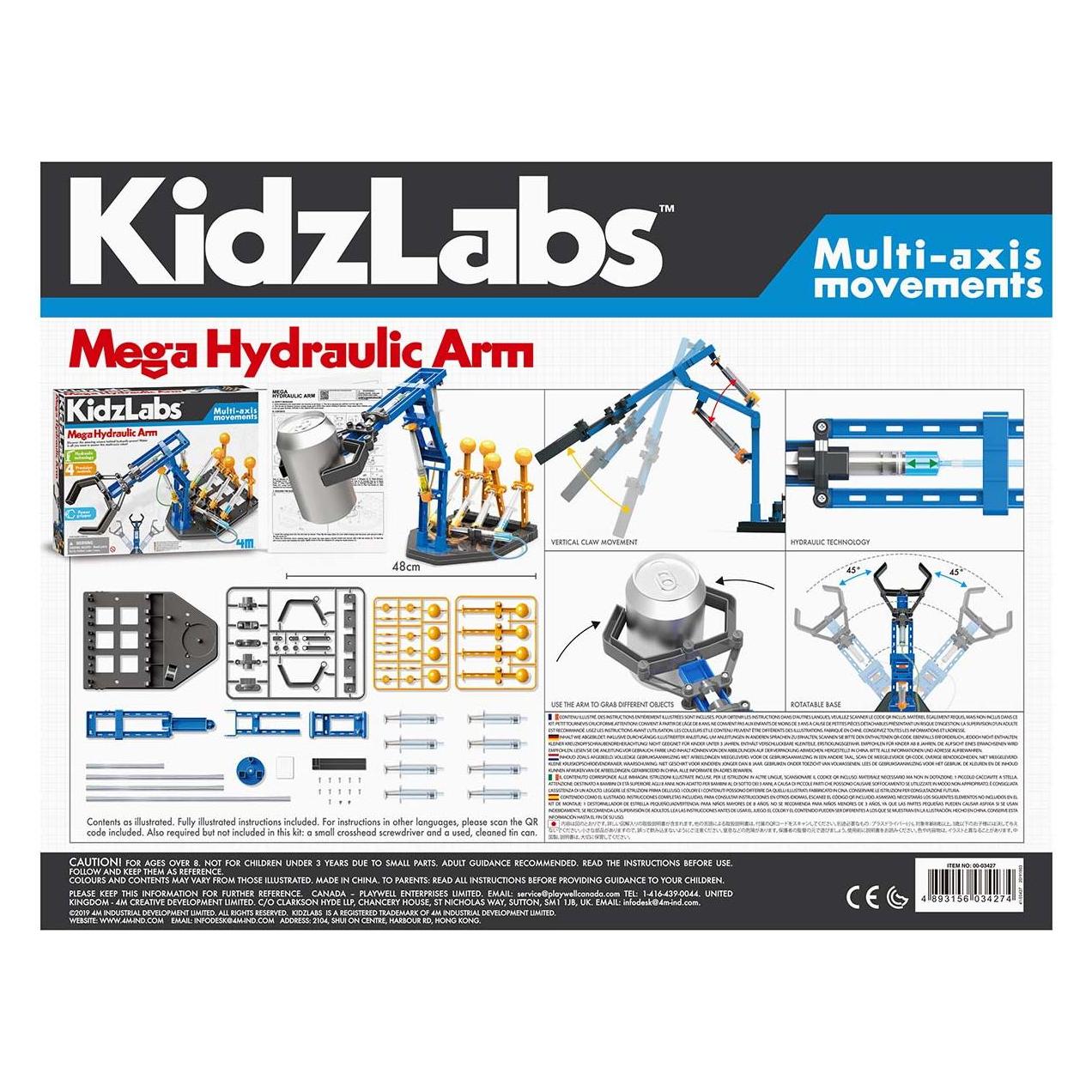4M Kidzlabs: mega hydraulische arm 48x28cm (geassembleerd) (68655)