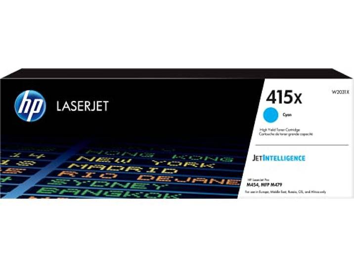 HP 415X W2031X Toner Cyan grande capacité Authentique pour HP LaserJet Pro M454 / M479