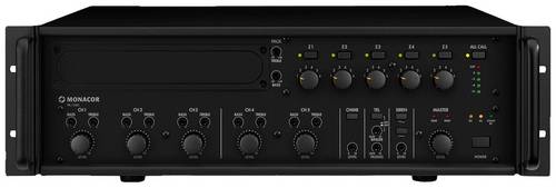 Monacor PA-1240 ELA-Verstärker 240W 1-Kanal 5-Zonen
