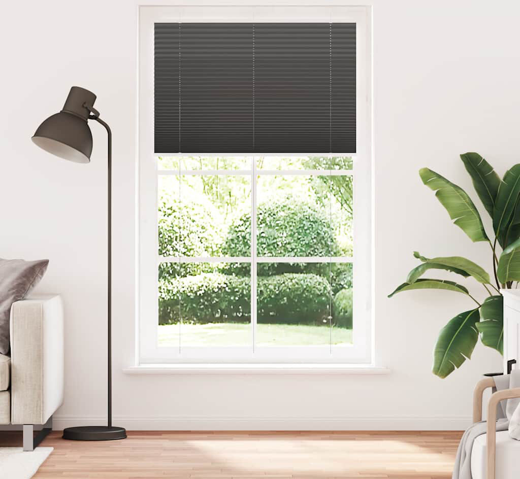 Metro Room Darkening Pleated Shade Black 120cmW x 200cmL