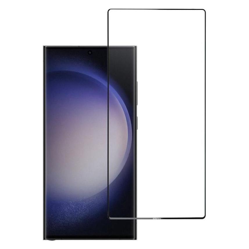 Fusion Blue Star 5D gehärtetes Glas Vollbildrahmen Samsung S918 Galaxy S23 Ultra Schwarz (Samsung Galaxy S23 Ultra) (Samsung S918 Galaxy S23 Ultra)