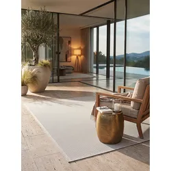 Flachgewebe-Teppich Pflegeleicht Creme 160x220 cm - BORNO   Kadima