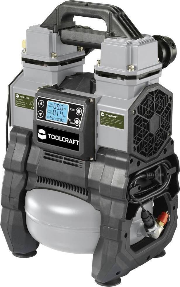Toolcraft TO-7858587 Luchtcompressor, 18 VDC/230 VAC, 9 bar